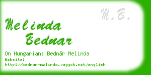 melinda bednar business card